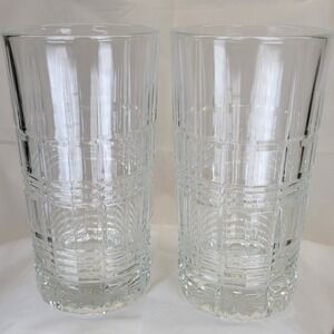 2 Cristal d'Arques‎ Durand Carrolton Glasses Crystal 6 in Iced Tea Tall Glass